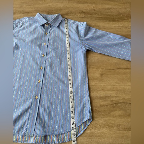 Robert Graham Mens Button Up Sz M Contrast Cuff Long Sleeve Collared‎ - Picture 10 of 12